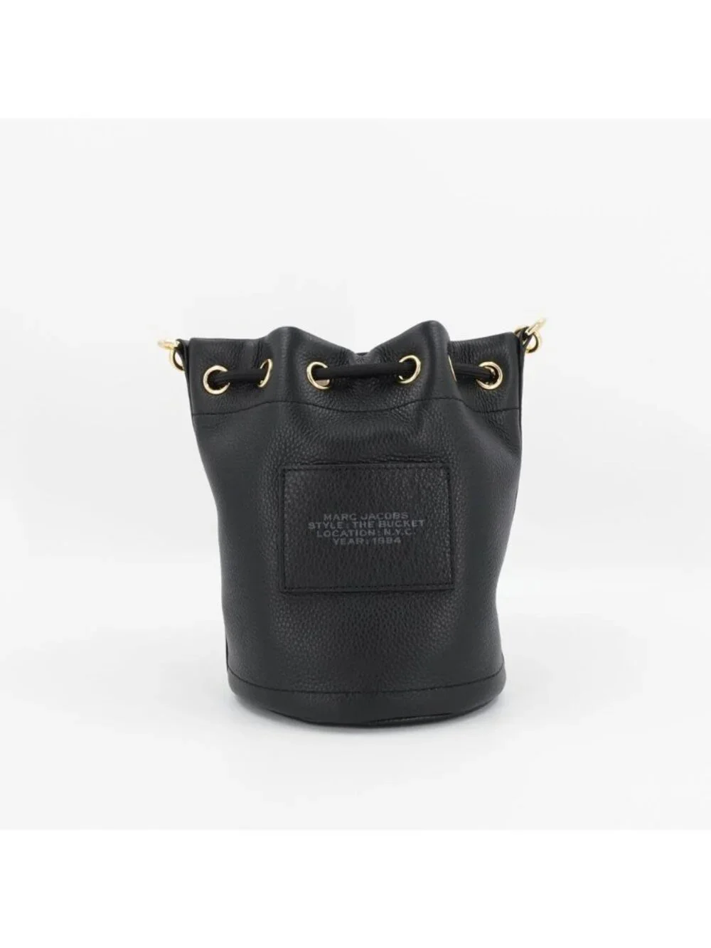 Marc Jacobs The Bucket Leather Bucket Crossbody Bag Black OS